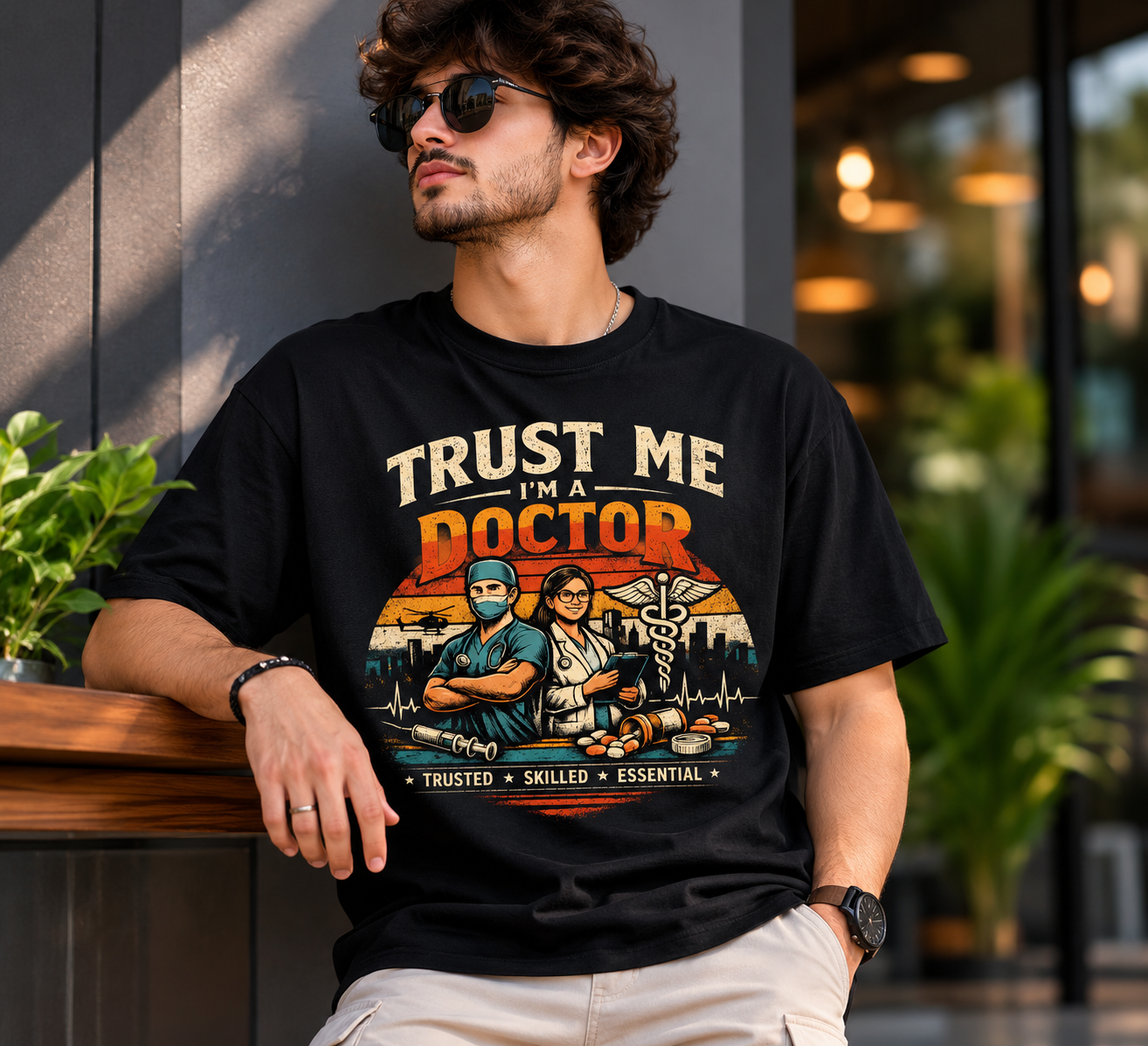 Trust Me, I'm A Doctor – Vintage Medical Professional T-Shirt  Description: